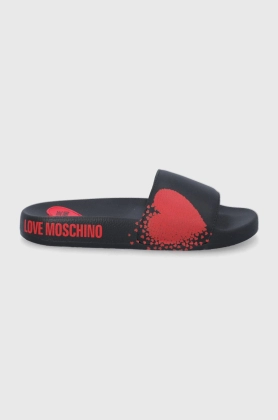 Love Moschino papuci femei, culoarea negru