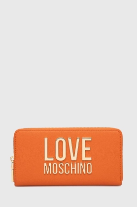 Love Moschino portofel femei, culoarea portocaliu