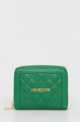 Love Moschino portofel femei, culoarea verde