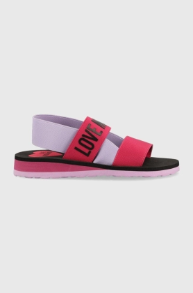 Love Moschino sandale femei, culoarea violet, JA16033G0GJN460A