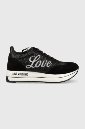 Love Moschino sneakers culoarea negru