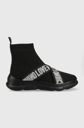 Love Moschino sneakers culoarea negru