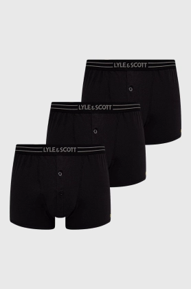 Lyle & Scott Boxeri (3-pack) culoarea negru