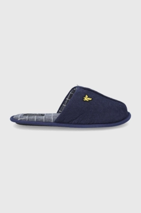 Lyle & Scott Papuci de casa culoarea albastru marin