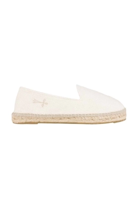 Manebi espadrile Flat Espadrilles culoarea alb, O 7.0 N0