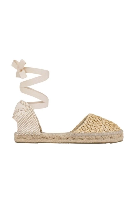 Manebi espadrile Flat Valenciana Espadrilles culoarea bej, V 2.7 P0