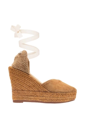 Manebi espadrile Heart-Shaped Wedge Espadrilles culoarea maro, R 2.0 WH