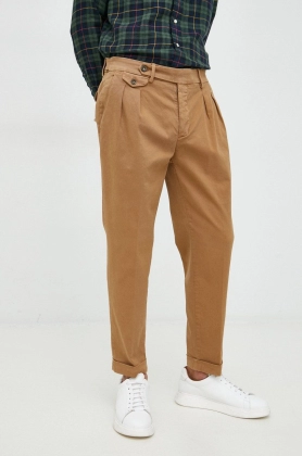 Manuel Ritz pantaloni barbati, culoarea bej, drept