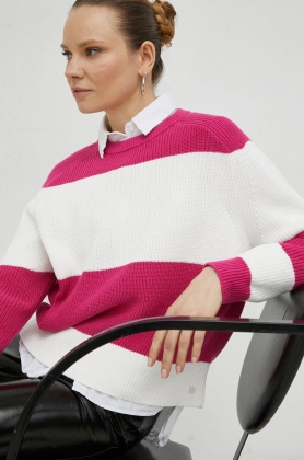 Marc O\'Polo pulover de bumbac DENIM culoarea roz