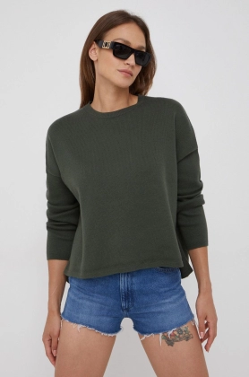 Marc O\'Polo pulover de bumbac femei, culoarea verde,