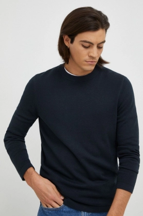 Marc O\'Polo pulover din amestec de casmir barbati, culoarea albastru marin, light