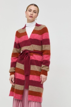 Marella cardigan din lana femei, culoarea roz, light