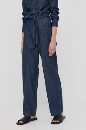 MAX&Co. pantaloni de bumbac femei, drept, high waist