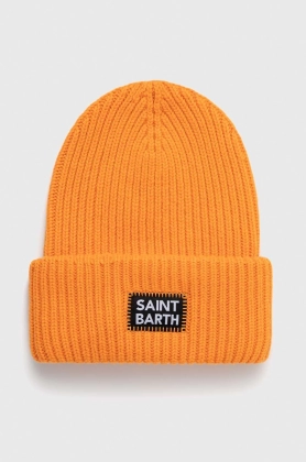 MC2 Saint Barth caciula din amestec de lana culoarea portocaliu, din tricot gros