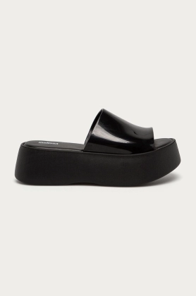 Melissa Papuci femei, culoarea negru, cu platforma