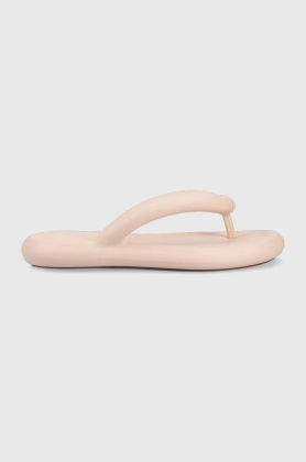 Melissa slapi MELISSA FLIP FLOP FREE AD femei, culoarea bej, cu toc plat, M.33531.AI390