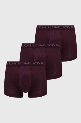 Michael Kors boxeri 3-pack barbati, culoarea bordo