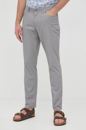 Michael Kors pantaloni barbati, culoarea gri, drept