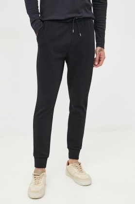 Michael Kors pantaloni barbati, culoarea negru, neted