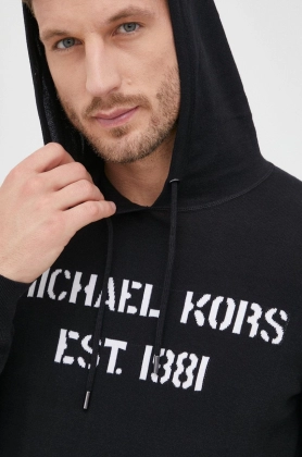 Michael Kors pulover de bumbac barbati, culoarea negru, light