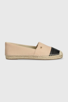 MICHAEL Michael Kors espadrile de piele Kendrick culoarea roz, 40S8KNFP2L