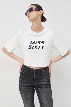 Miss Sixty tricou femei, culoarea alb