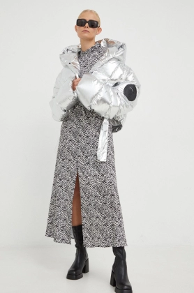 MMC STUDIO geaca de puf Maffo Gloss femei, culoarea gri, de iarna, oversize