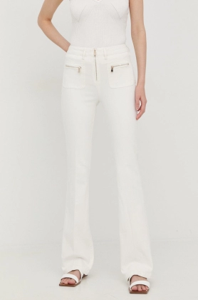 Morgan jeansi femei, culoarea alb, high waist