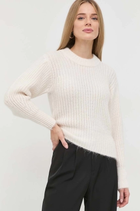 Morgan pulover din amestec de lana femei, culoarea bej, calduros