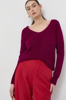 Morgan pulover din amestec de lana femei, culoarea roz, light
