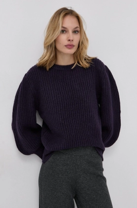 Morgan Pulover din amestec de lana femei, culoarea violet, calduros