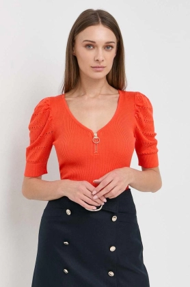 Morgan pulover femei, culoarea portocaliu