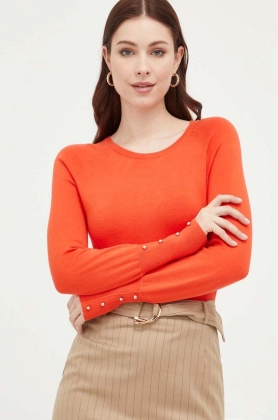 Morgan pulover femei, culoarea portocaliu, light