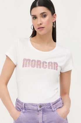 Morgan tricou femei, culoarea alb