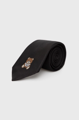 Moschino Cravata si batista de buzunar culoarea negru