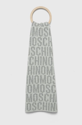 Moschino fular femei, culoarea alb, modelator