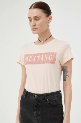 Mustang tricou din bumbac culoarea roz