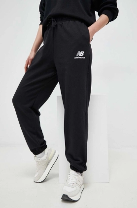 New Balance pantaloni de trening culoarea negru, cu imprimeu