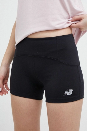 New Balance pantaloni scurti de alergare Accelerate Pacer culoarea negru, neted, medium waist