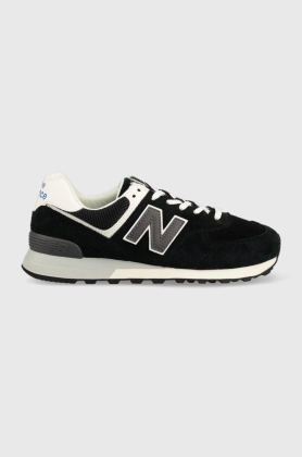 New Balance sneakers din piele U574bk2, culoarea negru