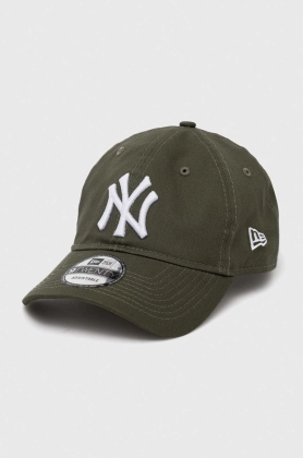 New Era sapca de baseball din bumbac culoarea verde, modelator, NEW YORK YANKEES