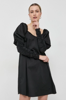 Notes du Nord rochie Fawn culoarea negru, mini, drept