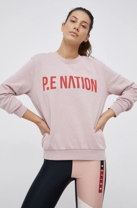 P.E Nation Bluza femei, culoarea roz, material neted