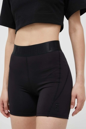 P.E Nation pantaloni scurti de antrenament Backcheck culoarea negru, neted, high waist