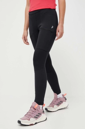 Peak Performance leggins sport Vislight Track femei, culoarea negru