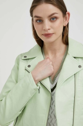 Pepe Jeans geaca femei, culoarea verde, de tranzitie