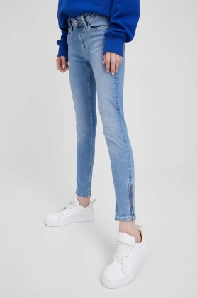 Pepe Jeans jeansi Lola Zip femei , medium waist