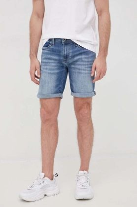 Pepe Jeans pantaloni scurti jeans Hatch Short barbati, culoarea albastru marin