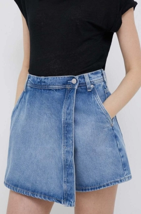 Pepe Jeans pantaloni scurti jeans Tammy femei, neted, high waist