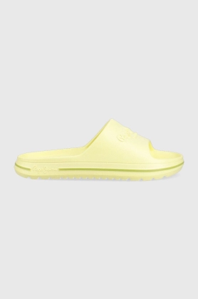 Pepe Jeans papuci BEACH SLIDE femei, culoarea galben, PLS70131